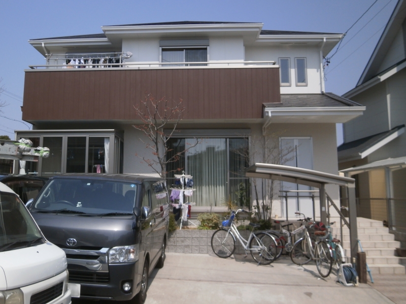 モダンな家に塗り替えは耐久性の高い無機塗料のタテイル仕様で 名古屋市緑区