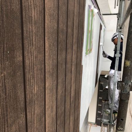 日本ペイントのファインパーフェクトトップ、ＵＶプロテクトクリヤーで外壁塗装 東郷町