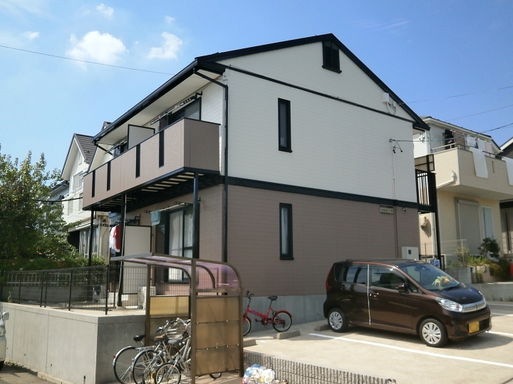 積水ハウスさんの軽量鉄骨２階建てアパート塗装メンテナンス　名古屋市緑区