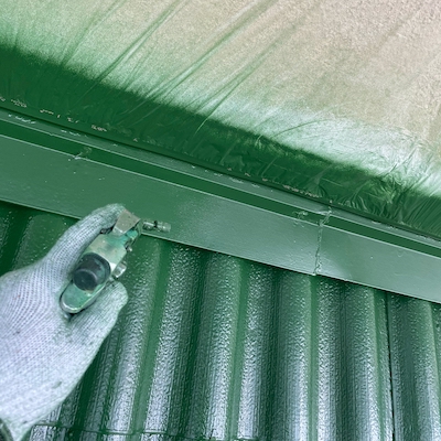 緑に瓦屋根塗装して、外壁を上下２色に塗り分けたお洒落な塗り替え　名古屋市緑区