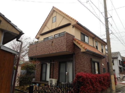 外壁タイル汚れをバイオ洗浄でカビ・コケ再発防止から塗装　名古屋市昭和区