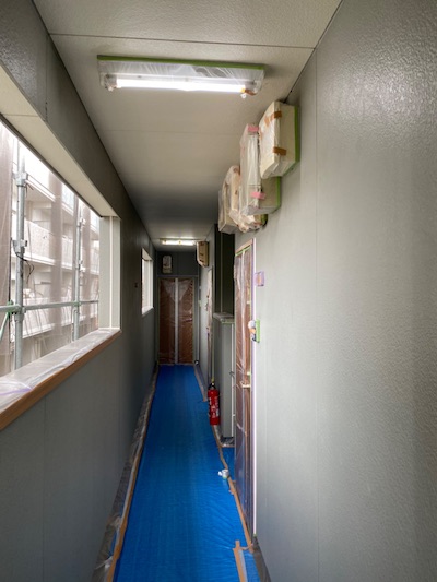アパート塗装は色変えでイメージアップ！さわやかな白×青　名古屋市守山区