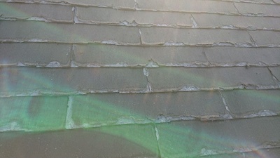 モダンかっこいい濃淡に塗り分け3分艶で外壁塗装、パミール屋根のリフォーム　三重郡