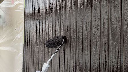 やさしい風合いに仕上がったリシン仕上げ外壁の塗り替え・屋根塗装　名古屋市緑区