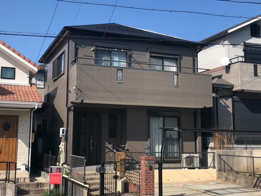 屋根・外壁のコケや色あせを改善した塗り替え工事　名古屋市緑区