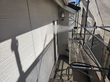 アクセント面の色を変えた外壁塗り替え　名古屋市緑区