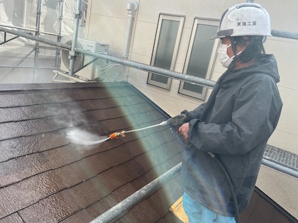 元々の色を変えずに屋根外壁塗装で新築のような仕上がり　名古屋市緑区