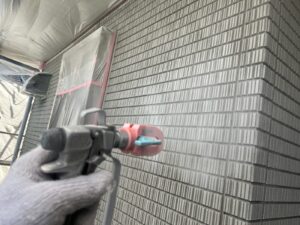 積水ハウスの外壁吹き付け塗装、塩ビ鋼板の塗装【名古屋市瑞穂区】