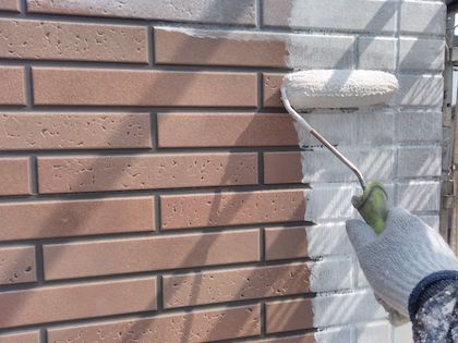 ブラウン調からモダンなブルーグレーに外壁塗り替え　名古屋市南区
