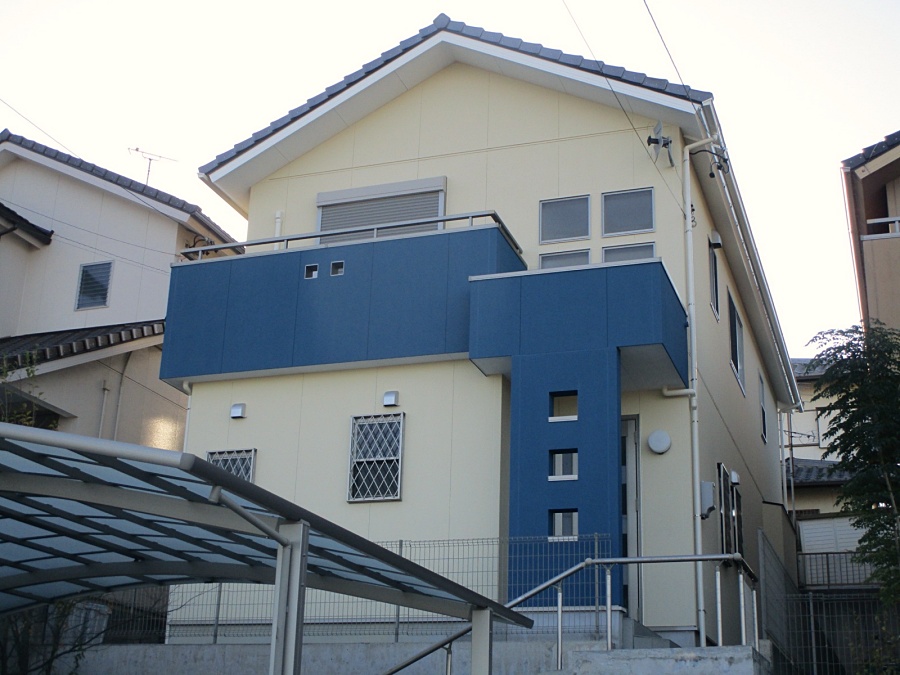 爽やかなイエロー×ブルーに外壁塗装！名古屋市天白区