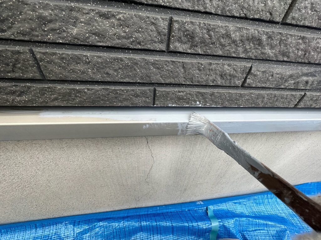 水切り錆止めの下塗り