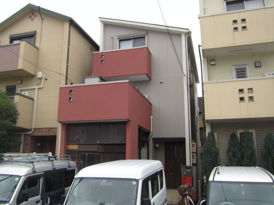 おしゃれな色分け！シックにまとまった屋根・外壁塗り替え　名古屋市南区