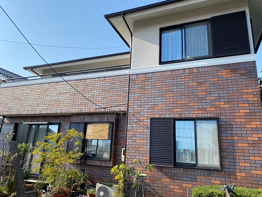 タイル外壁のお家のメンテナンス（屋根・外壁塗装）名古屋市天白区