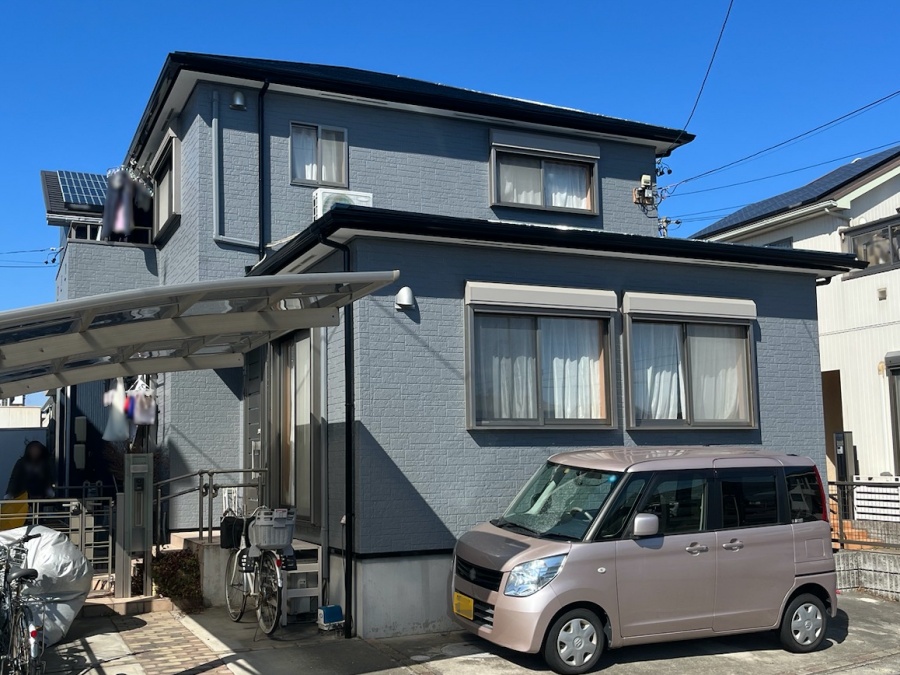 外壁と屋根の塗り替えでシックな仕上がりに　清須市