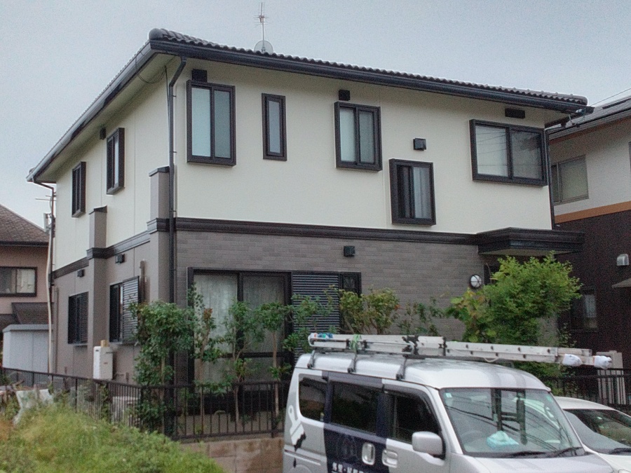 セキスイ住宅をモダンなツートンに外壁塗り替え　名古屋市緑区