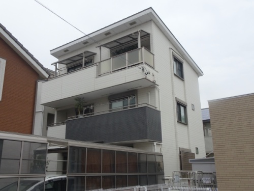 3階建てエサキホームの金属屋根・外壁塗装工事 名古屋市天白区