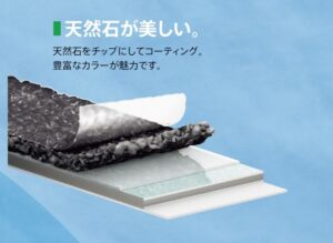 天然石チップが施された意匠性の高い屋根材『Ｔルーフ』を施工しました…の件（三重県四日市市・福祉施設にて）