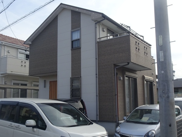 モノトーンカラーのツートンに外壁・屋根塗り替え 名古屋市緑区