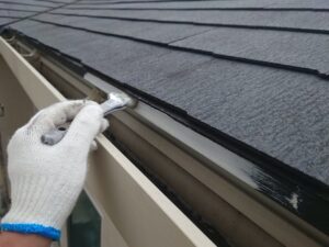 唐草錆止めの下塗り