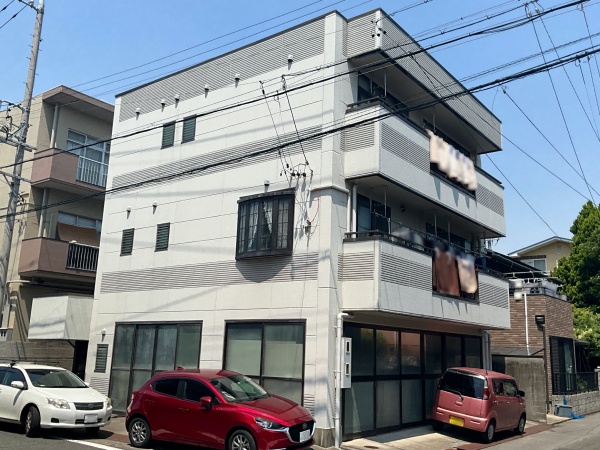 3階建て外壁塗装と屋上・ポーチ上の防水工事_名古屋市中川区