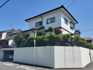 日進市外壁と塀塗り替え後