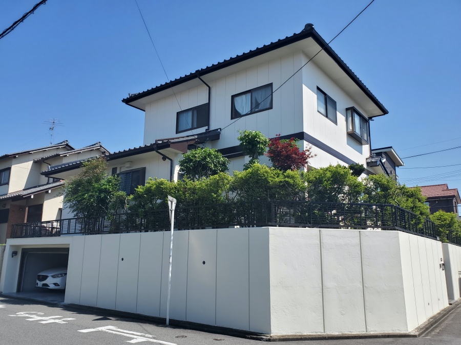 日進市外壁と塀塗り替え後