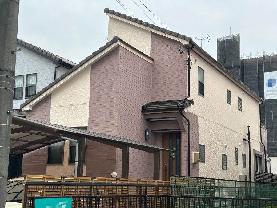 やわらかい雰囲気に！アバンティア(AVANTIA)ツートン外壁塗装_名古屋市天白区