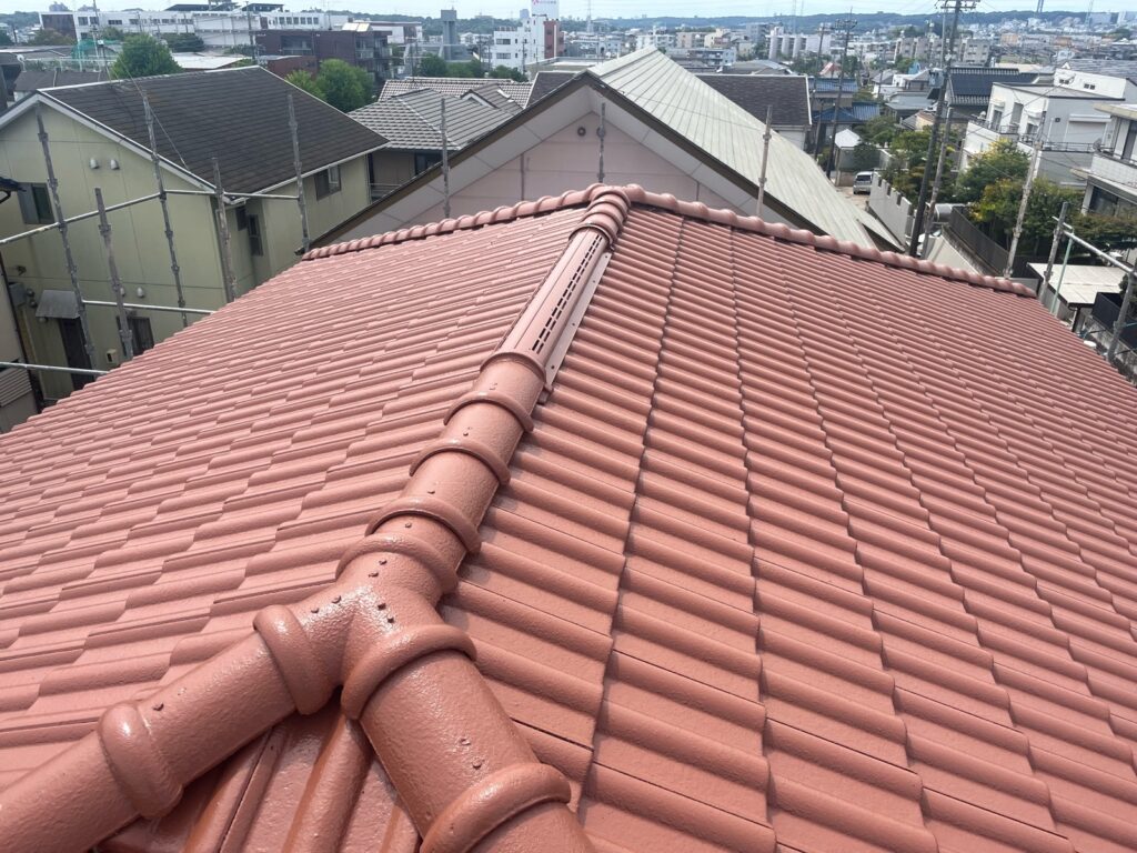 モニエル瓦屋根施工後