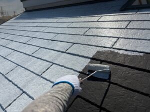 屋根　下塗り