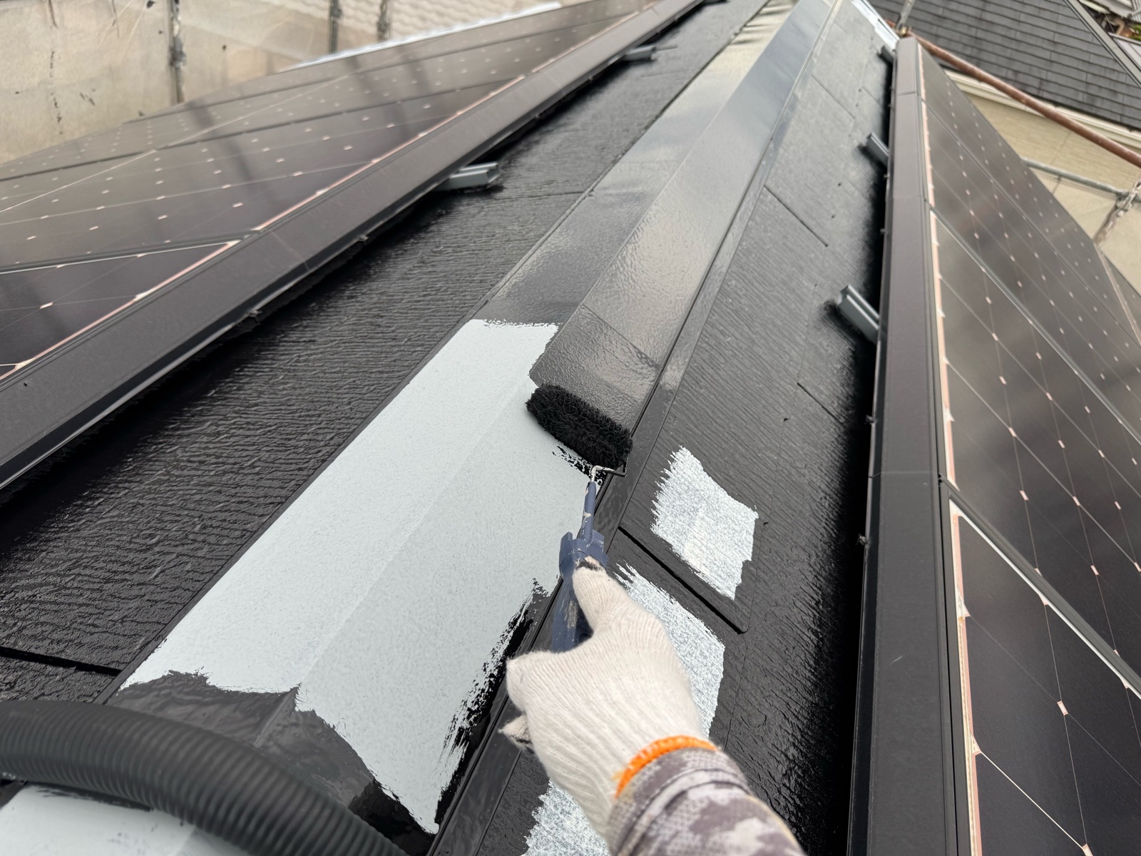 屋根板金　中塗り