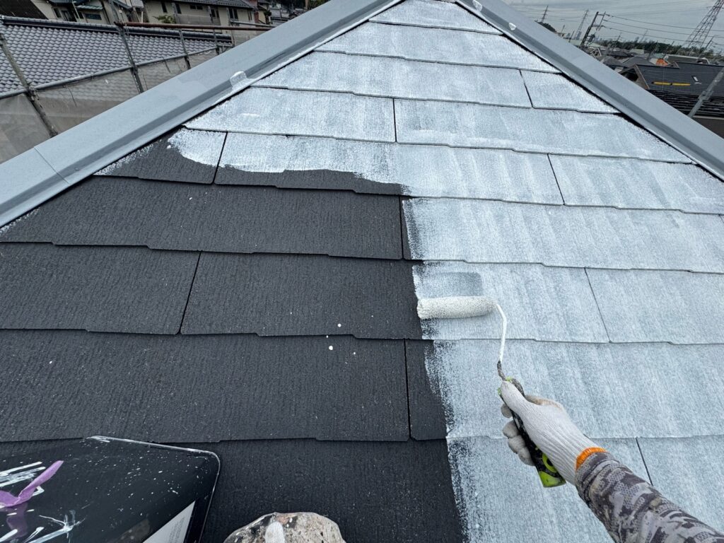 屋根下塗り