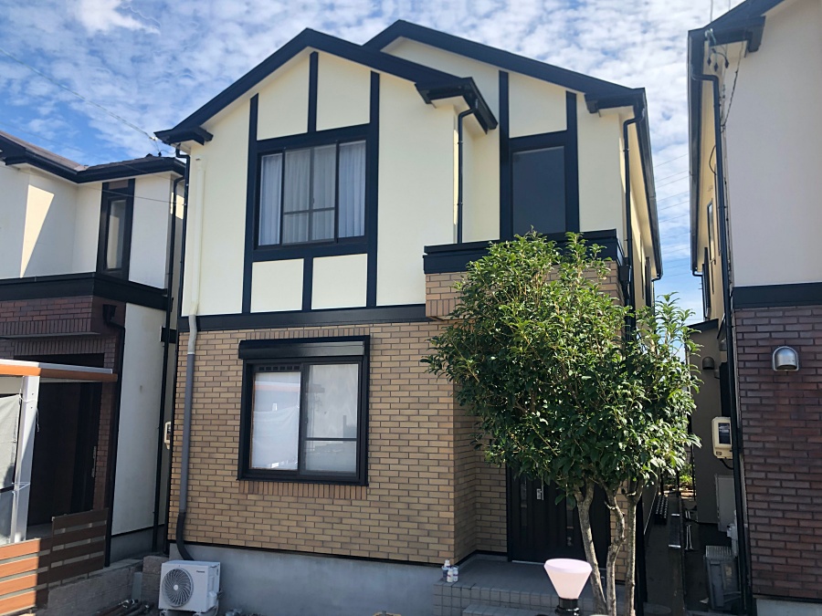 化粧幕板（帯板）塗装してきれいに！三井ホーム屋根外壁塗装　名古屋市緑区