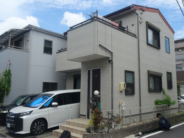 クールなブラック×ホワイトのツートンに大変身！外壁・屋根塗装｜名古屋市南区