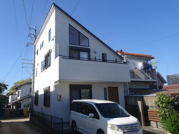 白い外壁の美観を保つ外壁塗装｜名古屋市緑区