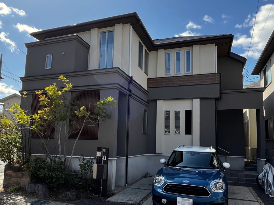 濃淡をつけたツートンカラーに生まれ変わった外壁塗装・屋根塗装｜名古屋市緑区