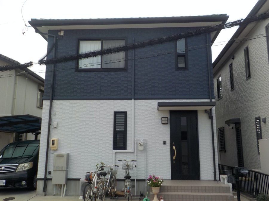 トヨタホーム外壁塗装でワンカラーからバイカラーに変身！みよし市
