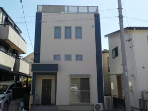 豊明市屋上つき住宅の外壁塗装後