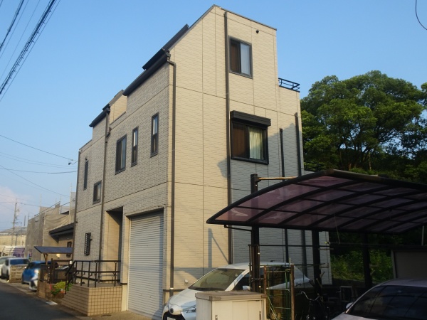 グレージュ系に一新！トヨタホーム住宅の外壁塗装・屋根塗装 ｜豊明市