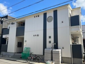 木造アパート屋根外壁塗装後