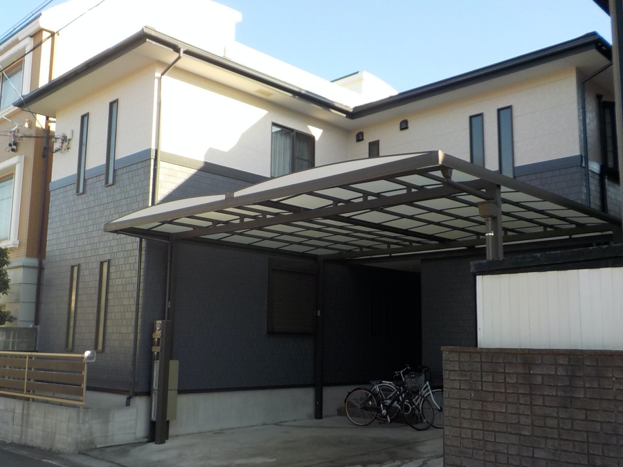 レンガ調外壁をシックな上下ツートンに！外壁塗装と屋根カバー工事｜名古屋市瑞穂区